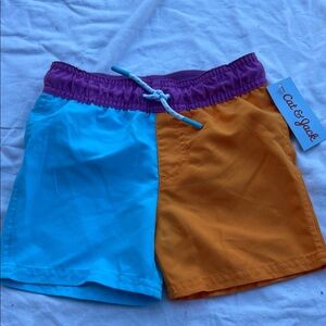 Cat & Jack Kids Two-Tone Shorts - Blue and Orange